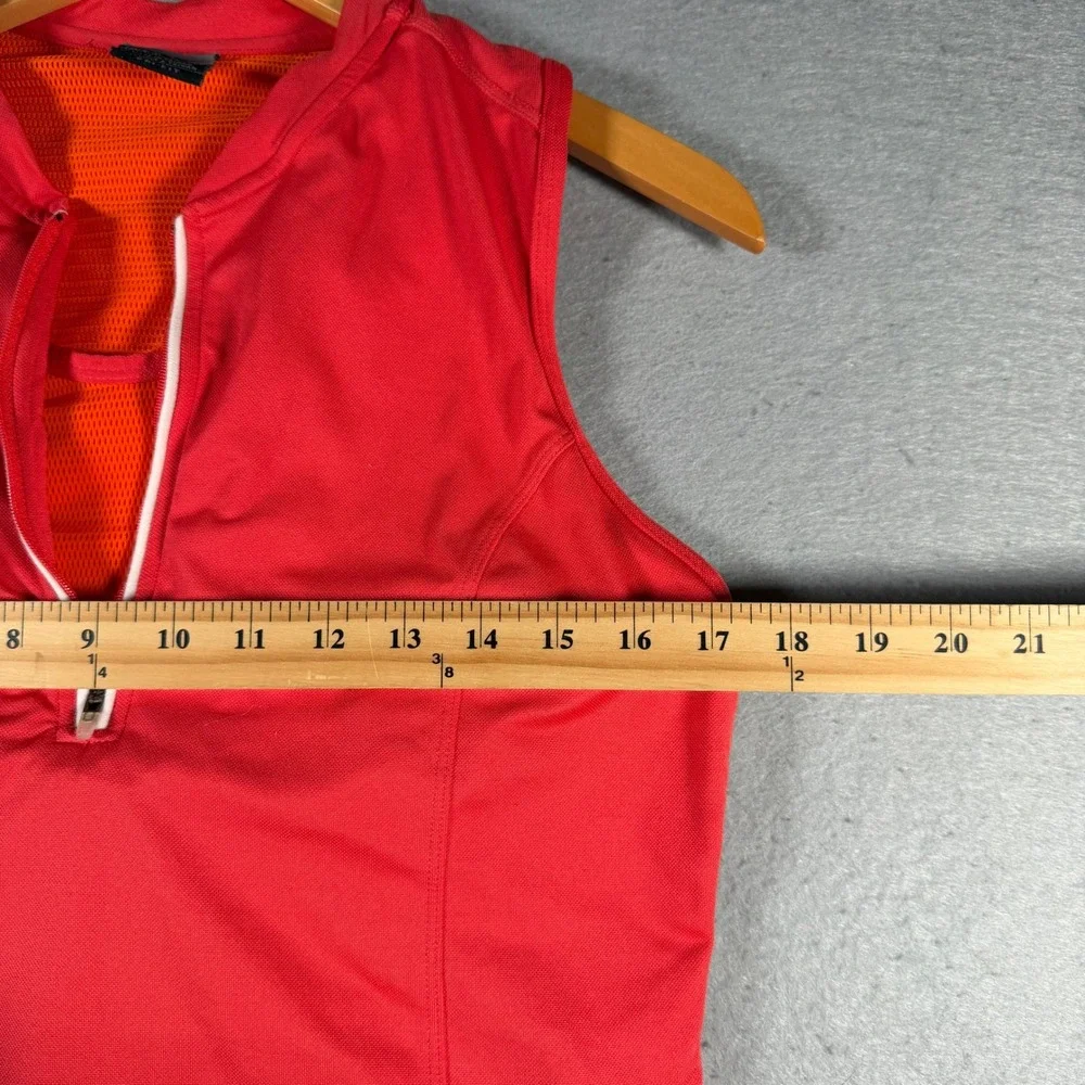 Vintage Nike Womens Dri-FIT Half Zip Sleeveless Tennis Golf Top Red XL U31102KHM